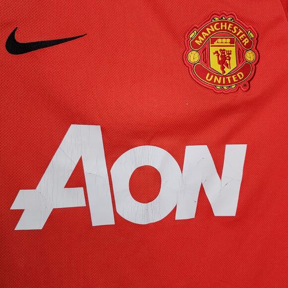 Nike Dri-Fit Manchester United Short Sleeve Embroidered Swoosh Jersey Medium M - Picture 5 of 7